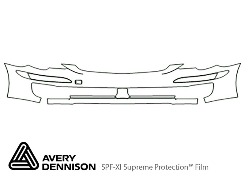 r-class Avery Dennison Clear Bra Bumper Precut PPF Diagram