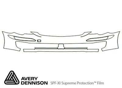 r-class Avery Dennison Clear Bra Bumper Precut PPF Diagram