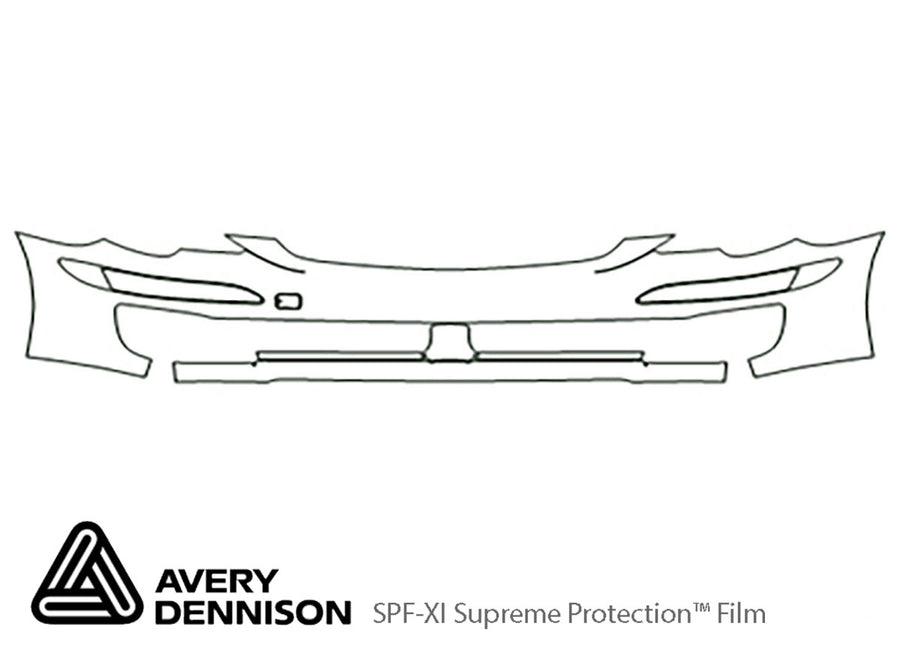 r-class Avery Dennison Clear Bra Bumper Precut PPF Diagram