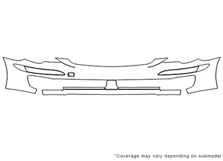r-class Avery Dennison Clear Bra Bumper Precut PPF Diagram