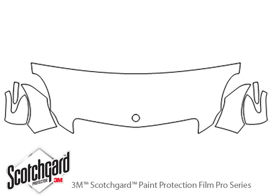 r-class 3M Clear Bra Hood Precut PPF Diagram