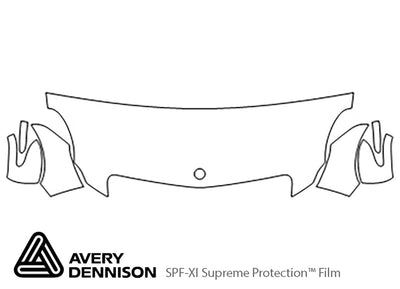 r-class Avery Dennison Clear Bra Hood Precut PPF Diagram