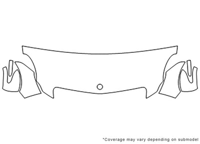 r-class Avery Dennison Clear Bra Hood Precut PPF Diagram