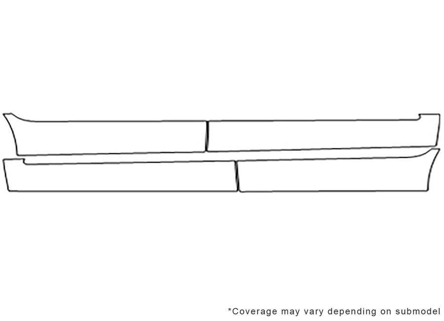 r-class 3M Clear Bra Door Cup Precut PPF Diagram