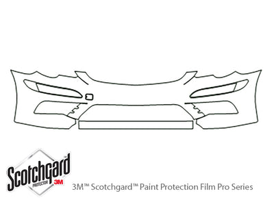 r-class 3M Clear Bra Bumper Precut PPF Diagram