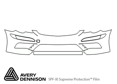 r-class Avery Dennison Clear Bra Bumper Precut PPF Diagram