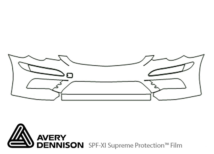 r-class Avery Dennison Clear Bra Bumper Precut PPF Diagram