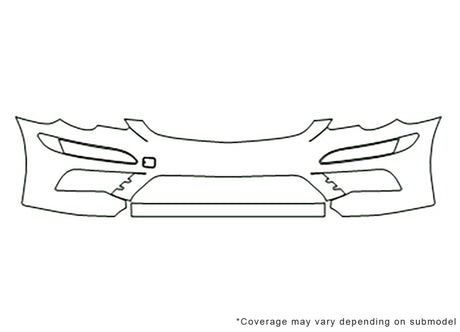 r-class Avery Dennison Clear Bra Bumper Precut PPF Diagram