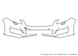 r-class Avery Dennison Clear Bra Bumper Precut PPF Diagram