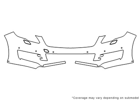 r-class Avery Dennison Clear Bra Bumper Precut PPF Diagram