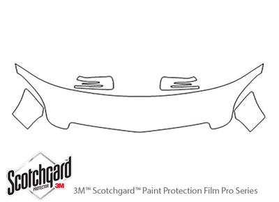 r-class 3M Clear Bra Hood Precut PPF Diagram