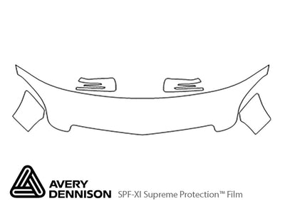 r-class Avery Dennison Clear Bra Hood Precut PPF Diagram