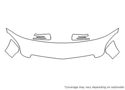 r-class 3M Clear Bra Hood Precut PPF Diagram