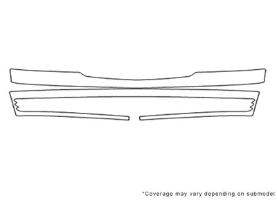 s-class 3M Clear Bra Bumper Precut PPF Diagram
