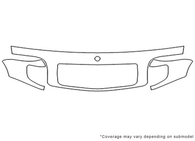 s-class 3M Clear Bra Hood Precut PPF Diagram