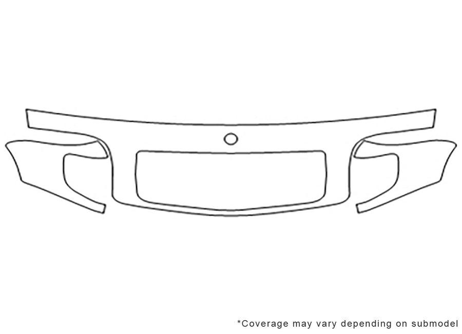 s-class Avery Dennison Clear Bra Hood Precut PPF Diagram