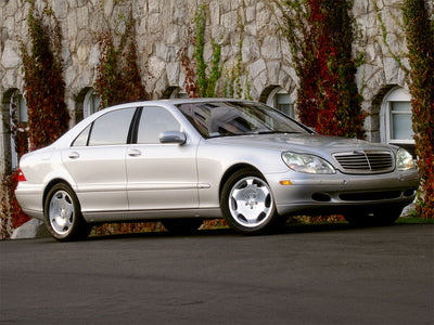 mercedes-benz s-class 1994-1999 Brushed Aluminum Black Pillar Trim