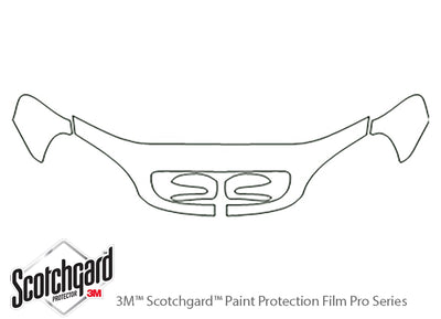 s-class 3M Clear Bra Hood Precut PPF Diagram
