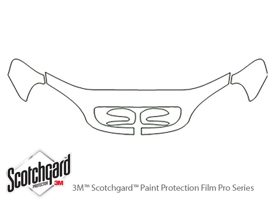 s-class 3M Clear Bra Hood Precut PPF Diagram