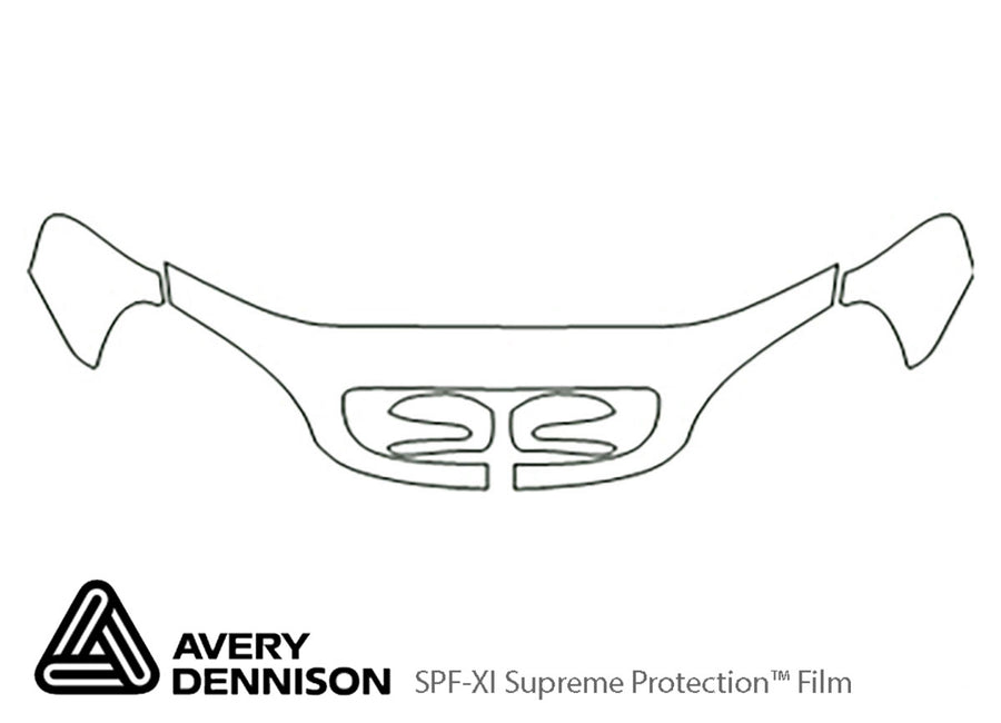 s-class Avery Dennison Clear Bra Hood Precut PPF Diagram