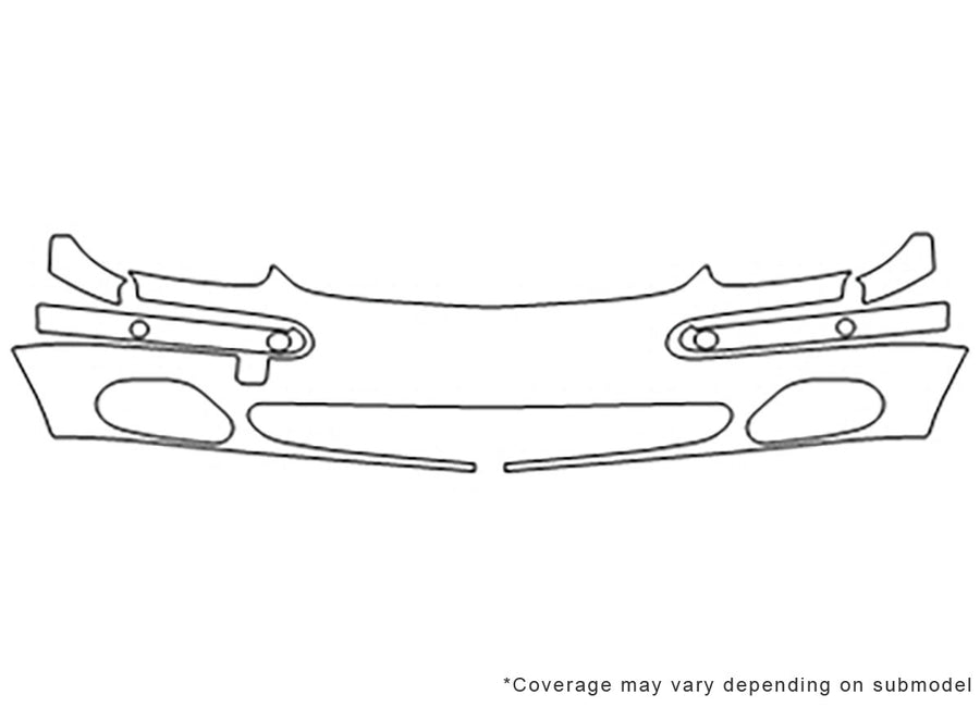 s-class Avery Dennison Clear Bra Bumper Precut PPF Diagram
