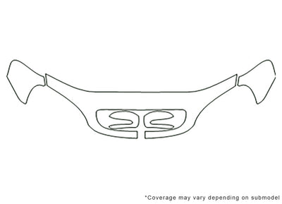 s-class 3M Clear Bra Hood Precut PPF Diagram