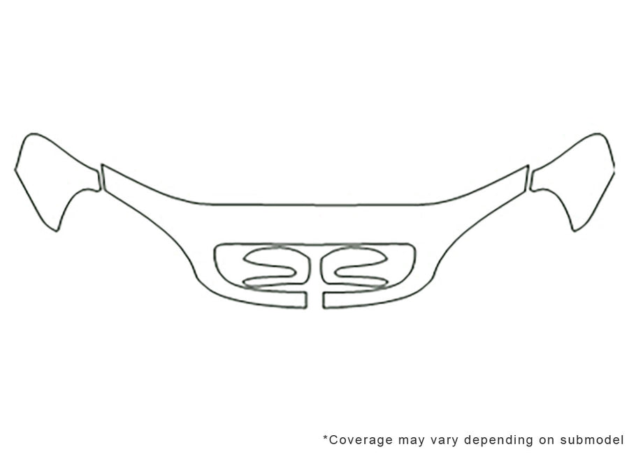s-class 3M Clear Bra Hood Precut PPF Diagram