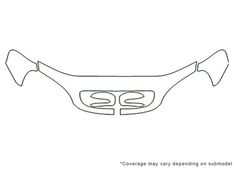 s-class Avery Dennison Clear Bra Hood Precut PPF Diagram