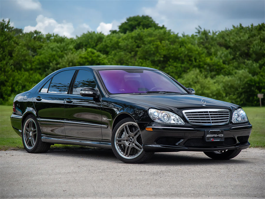 mercedes-benz s-class 2000-2006 Brushed Aluminum Black Pillar Trim