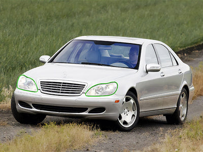 mercedes-benz s-class 2001-2006 (sedan) Headlight Protection Installation Location
