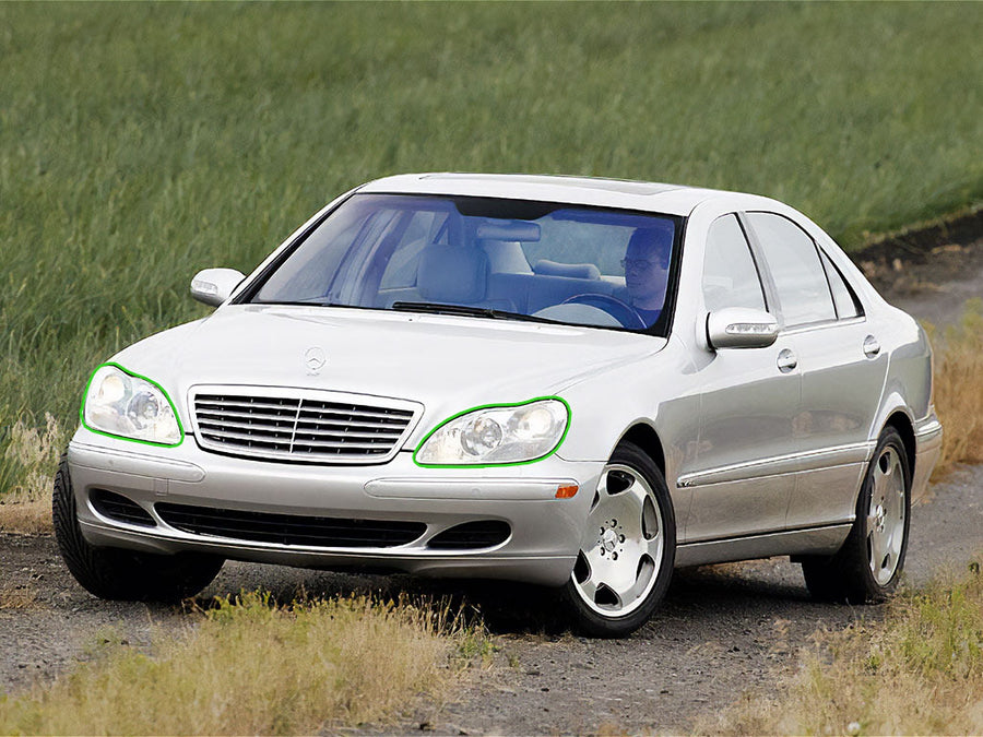 mercedes-benz s-class 2001-2006 (sedan) Headlight Protection Installation Location
