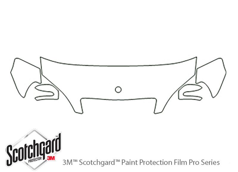 s-class 3M Clear Bra Hood Precut PPF Diagram