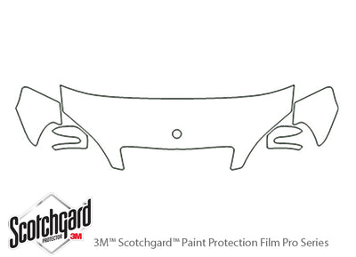 s-class 3M Clear Bra Hood Precut PPF Diagram