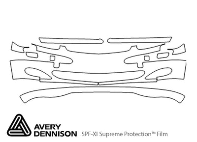 s-class Avery Dennison Clear Bra Bumper Precut PPF Diagram