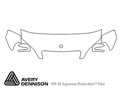 s-class Avery Dennison Clear Bra Hood Precut PPF Diagram