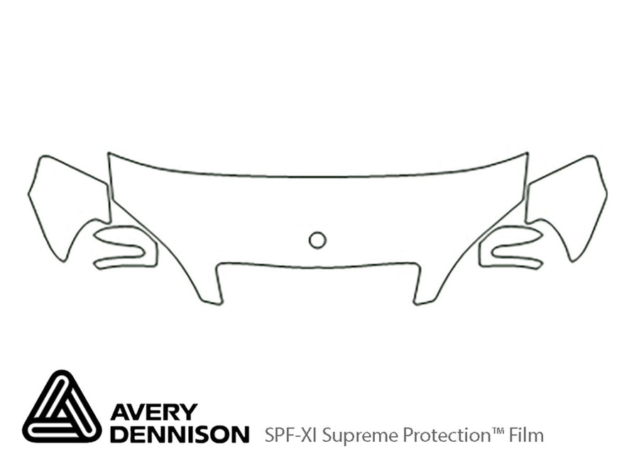 s-class Avery Dennison Clear Bra Hood Precut PPF Diagram