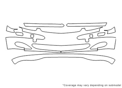 s-class 3M Clear Bra Bumper Precut PPF Diagram