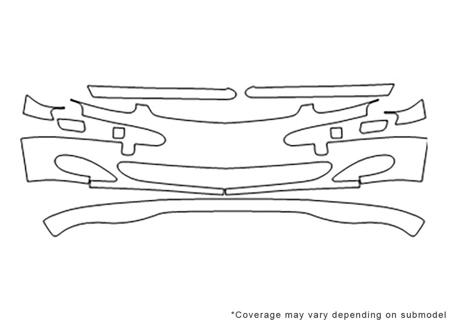 s-class 3M Clear Bra Bumper Precut PPF Diagram