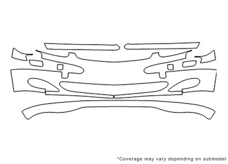 s-class Avery Dennison Clear Bra Bumper Precut PPF Diagram