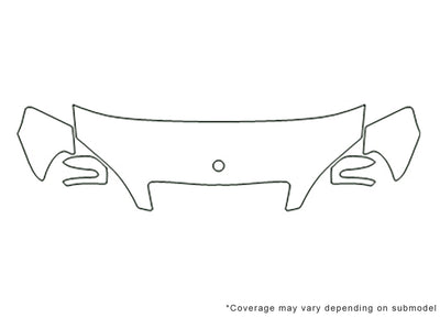 s-class 3M Clear Bra Hood Precut PPF Diagram