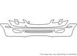s-class 3M Clear Bra Bumper Precut PPF Diagram