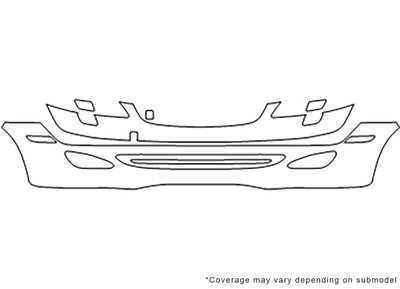 s-class Avery Dennison Clear Bra Bumper Precut PPF Diagram