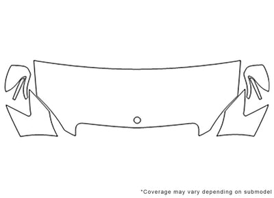 s-class Avery Dennison Clear Bra Hood Precut PPF Diagram