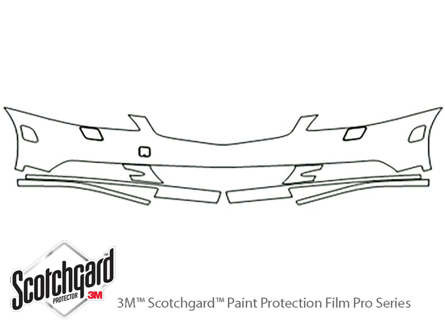 s-class 3M Clear Bra Bumper Precut PPF Diagram