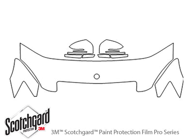 s-class 3M Clear Bra Hood Precut PPF Diagram