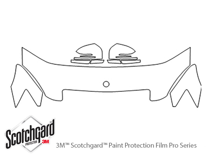 s-class 3M Clear Bra Hood Precut PPF Diagram