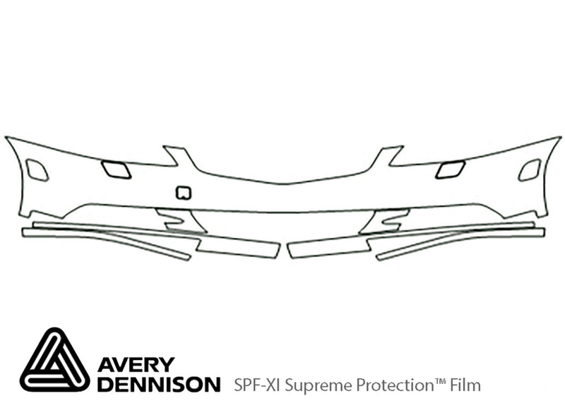 s-class Avery Dennison Clear Bra Bumper Precut PPF Diagram