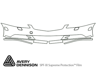 s-class Avery Dennison Clear Bra Bumper Precut PPF Diagram