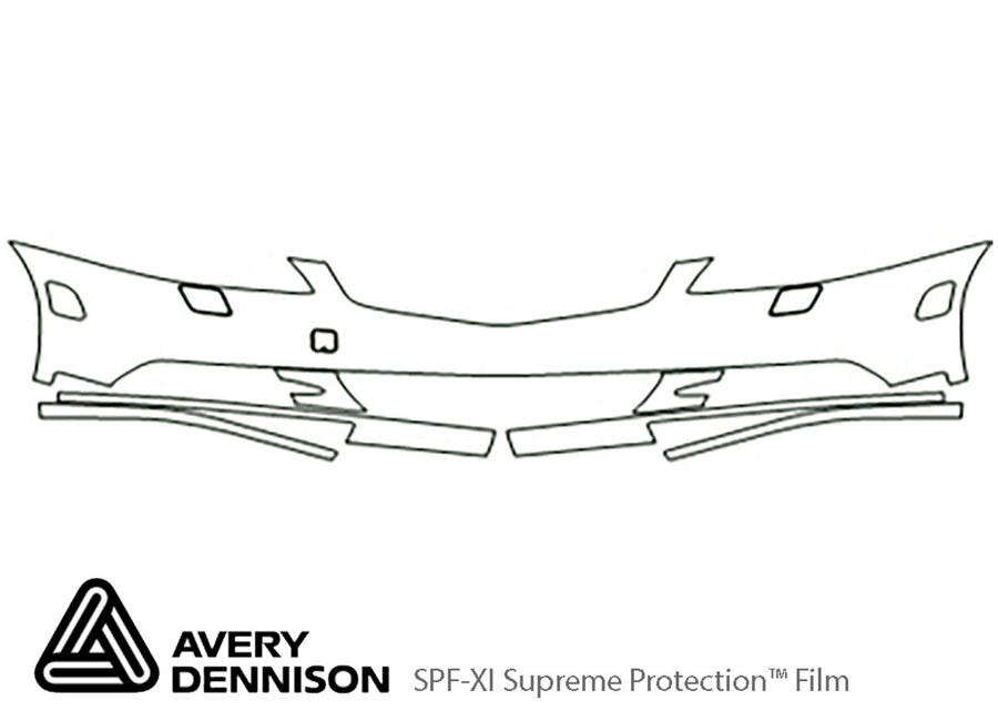 s-class Avery Dennison Clear Bra Bumper Precut PPF Diagram