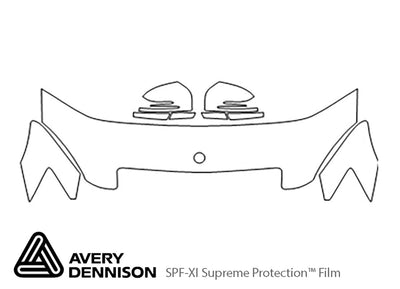 s-class Avery Dennison Clear Bra Hood Precut PPF Diagram